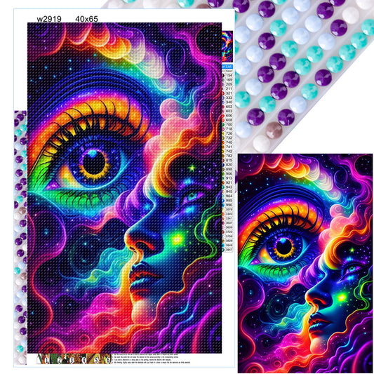 Colorful Cloud Eyes - Full Round Drill Diamond Painting 40*65CM
