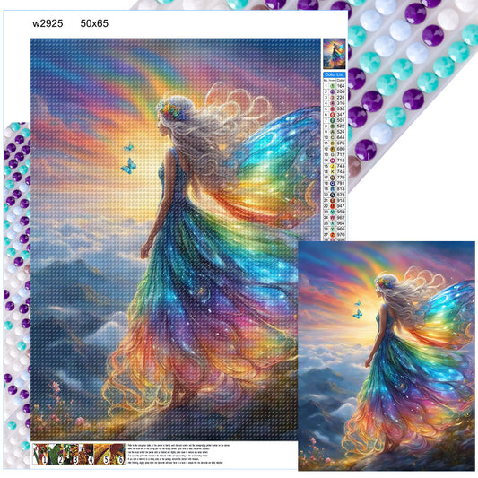 Butterfly Angel - Full Round Drill Diamond Painting 50*65CM