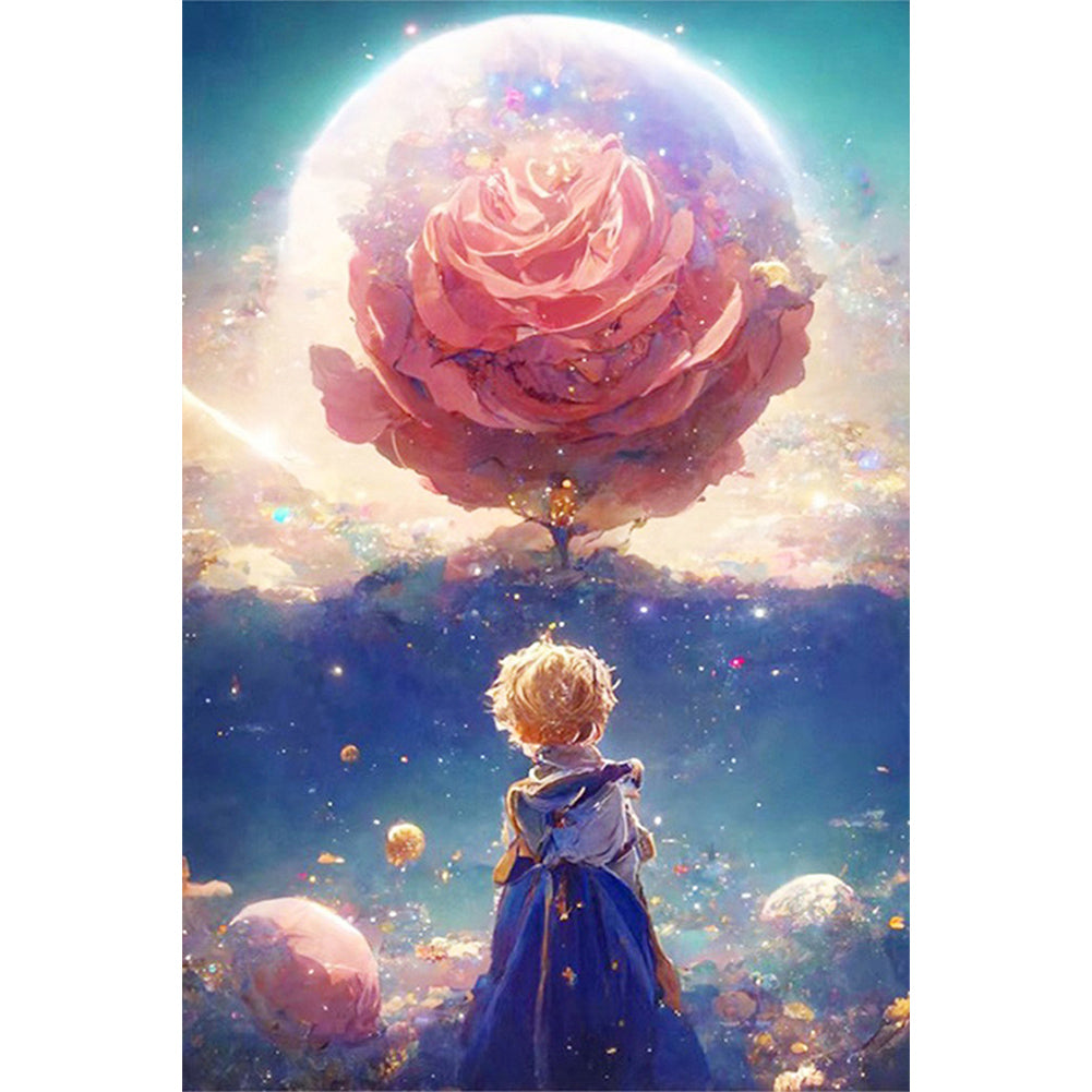 The Little Prince And The Rose - Full Round Drill Diamond Painting 40*60CM