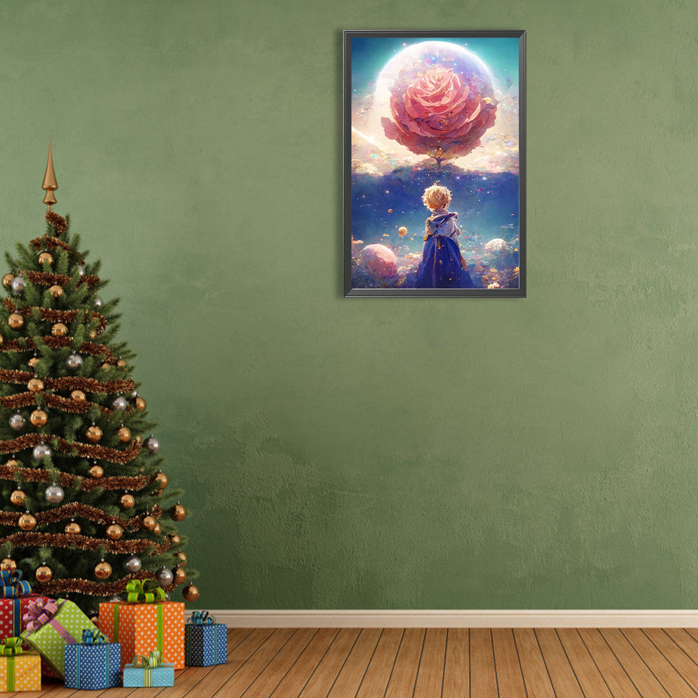 The Little Prince And The Rose - Full Round Drill Diamond Painting 40*60CM