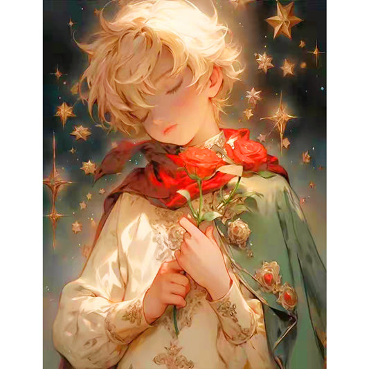 The Little Prince And The Rose - Full Round Drill Diamond Painting 50*60CM