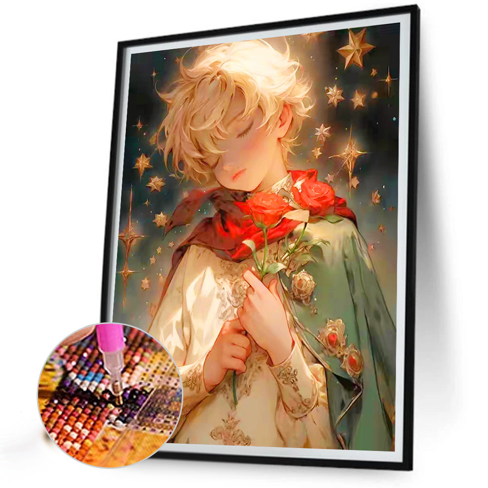 The Little Prince And The Rose - Full Round Drill Diamond Painting 50*60CM