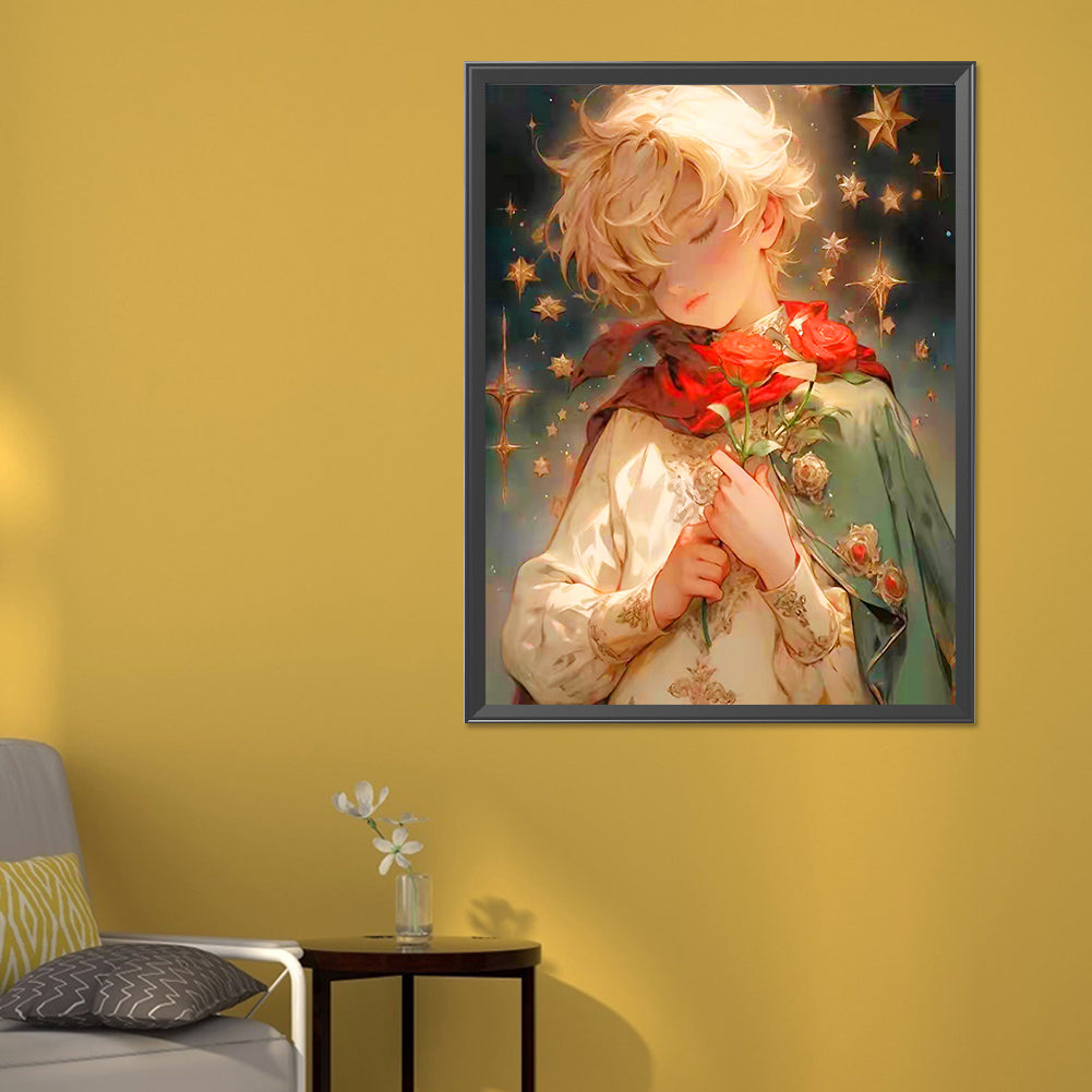 The Little Prince And The Rose - Full Round Drill Diamond Painting 50*60CM