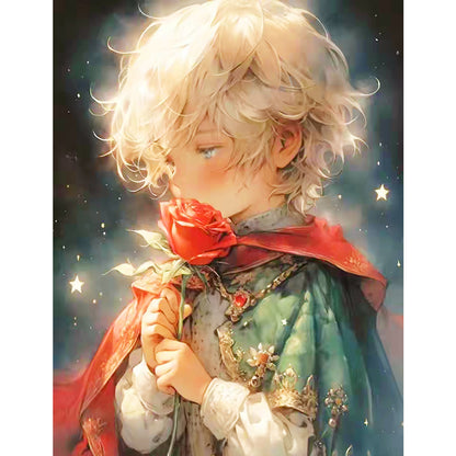 The Little Prince And The Rose - Full Round Drill Diamond Painting 50*60CM