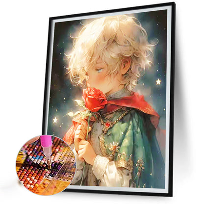 The Little Prince And The Rose - Full Round Drill Diamond Painting 50*60CM