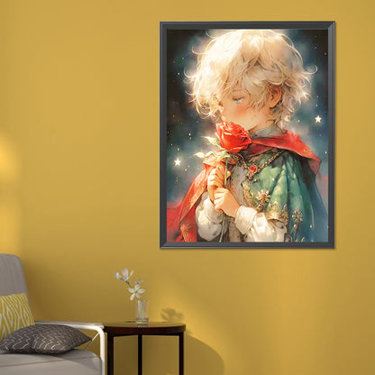 The Little Prince And The Rose - Full Round Drill Diamond Painting 50*60CM