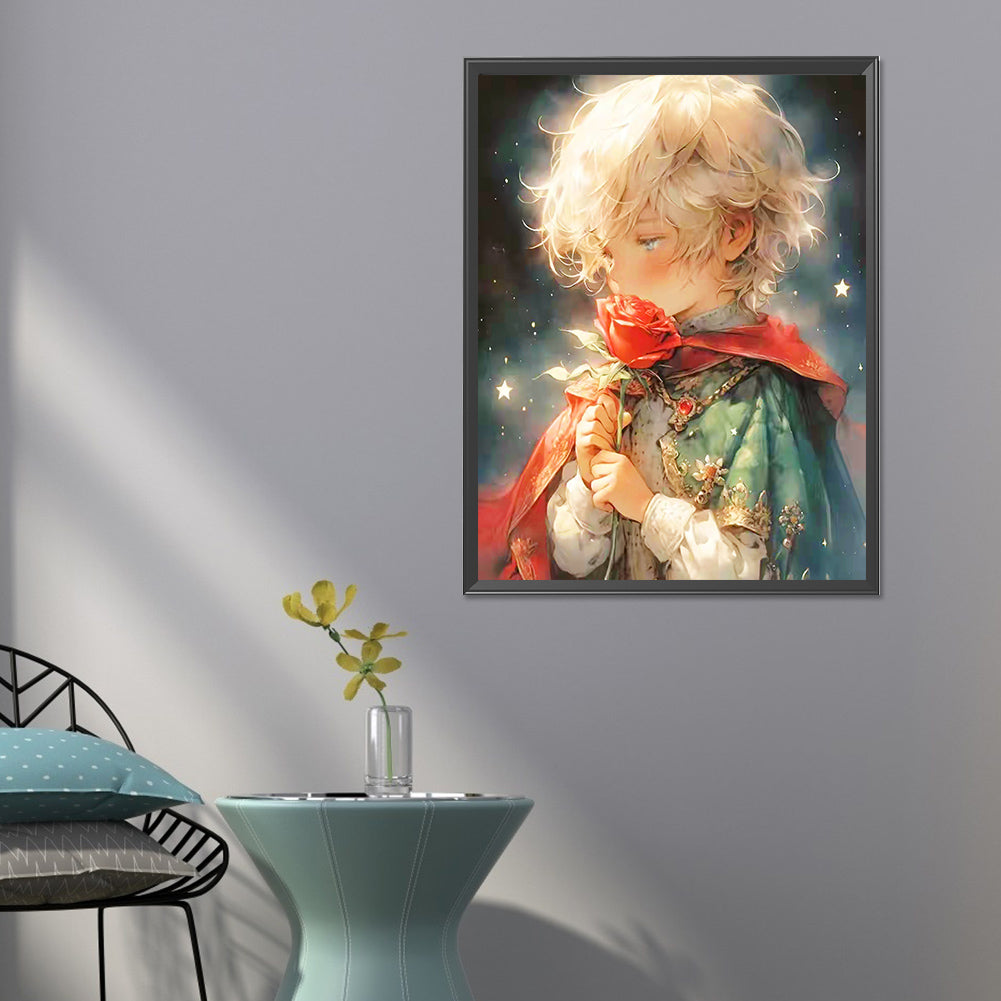 The Little Prince And The Rose - Full Round Drill Diamond Painting 50*60CM
