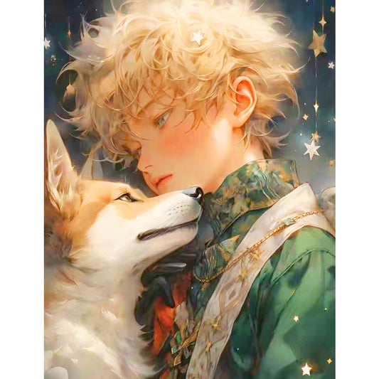 The Little Prince And The Fox - Full Round Drill Diamond Painting 50*60CM