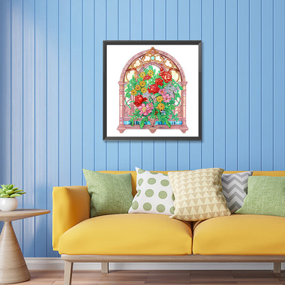 Glass Window Grilles - Special Shaped Drill Diamond Painting 30*30CM