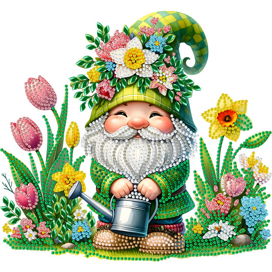 Garden Gnome - Special Shaped Drill Diamond Painting 30*30CM