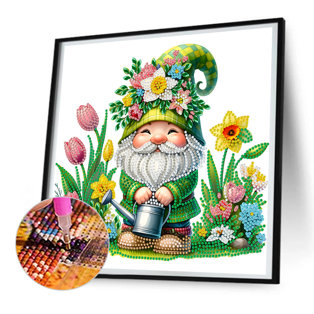 Garden Gnome - Special Shaped Drill Diamond Painting 30*30CM