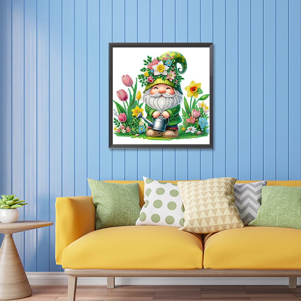 Garden Gnome - Special Shaped Drill Diamond Painting 30*30CM