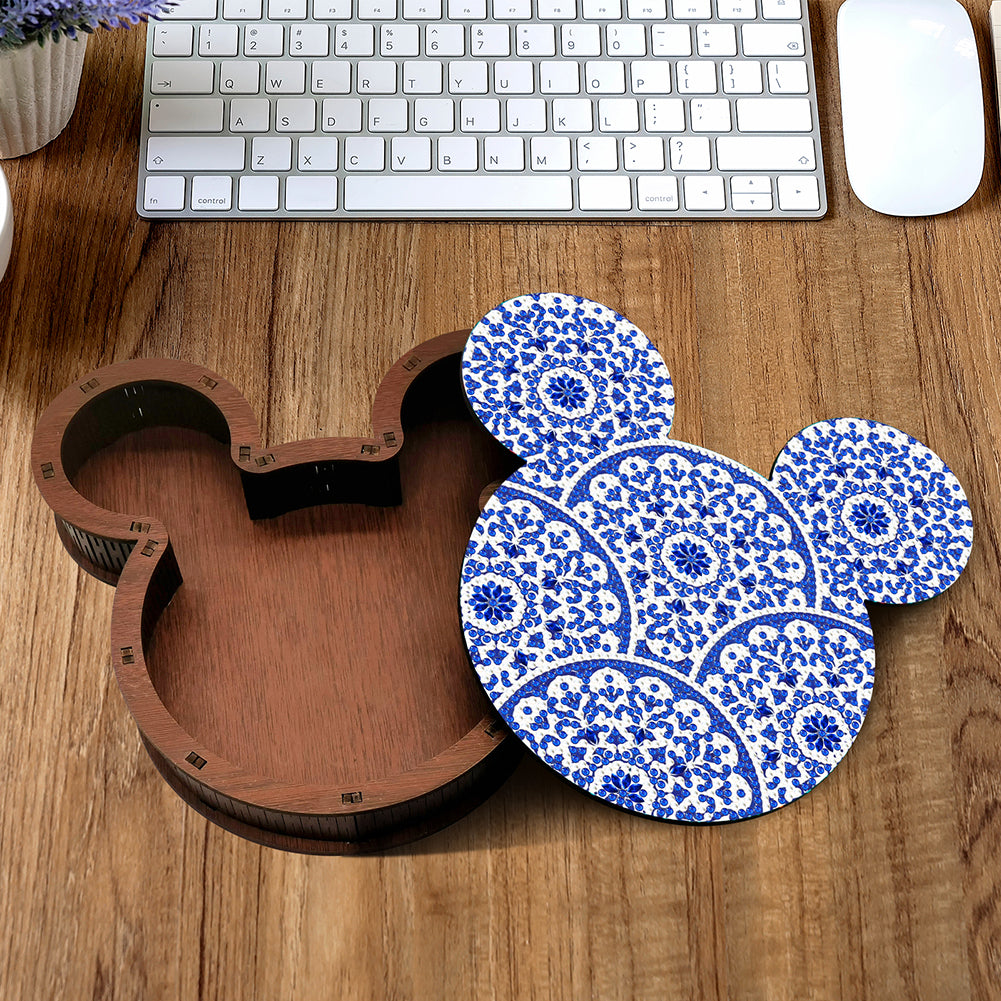 Wood DIY Diamond Painting Jewelry Organizer Box Kit for Adults Kids (Mandala)