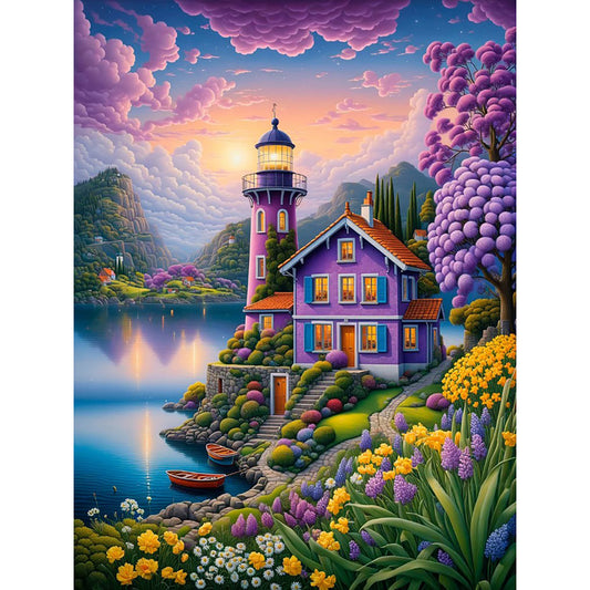 Garden House - Full Round Drill Diamond Painting 30*40CM