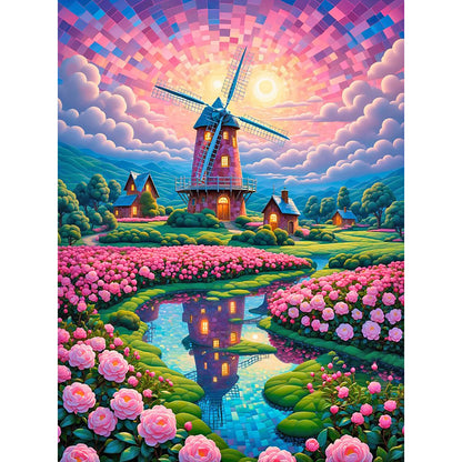 Garden House - Full Round Drill Diamond Painting 30*40CM