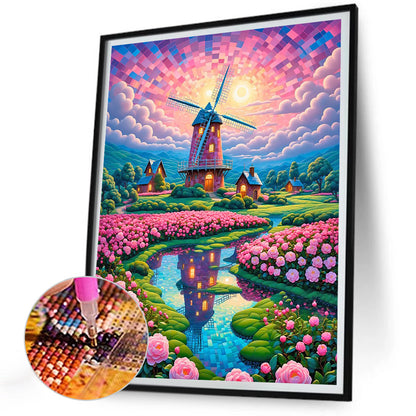 Garden House - Full Round Drill Diamond Painting 30*40CM