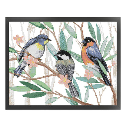 Three Little Birds Six - 14CT Stamped Cross Stitch 38*30CM(Joy Sunday)