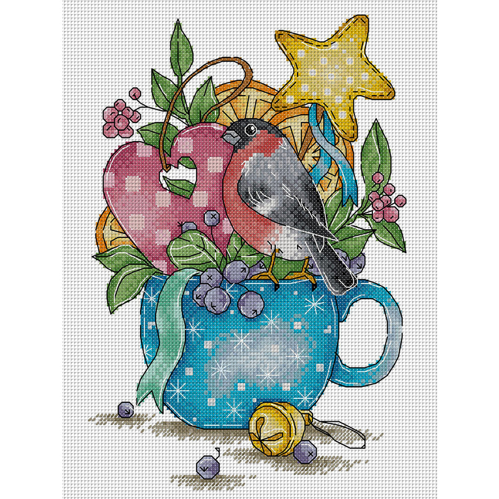 Cup Of Victory - 14CT Stamped Cross Stitch 25*31CM(Joy Sunday)