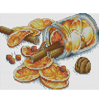 Spice Bottle - 14CT Stamped Cross Stitch 22*17CM(Joy Sunday)