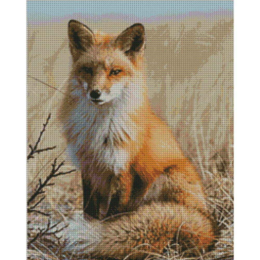 Fox Four - 11CT Stamped Cross Stitch 55*67CM(Joy Sunday)