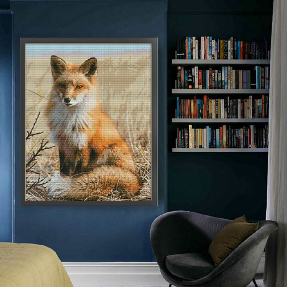 Fox Four - 11CT Stamped Cross Stitch 55*67CM(Joy Sunday)