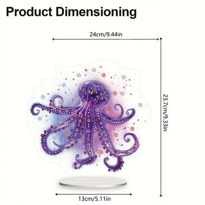 5D Diamond Painting Desktop Ornament for Home Office Desktop Decor (Octopus)