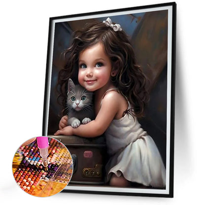 Sweet Cool Girl - Full Round Drill Diamond Painting 30*40CM