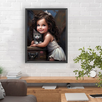 Sweet Cool Girl - Full Round Drill Diamond Painting 30*40CM