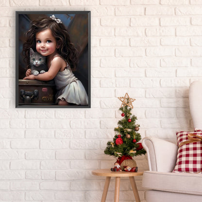 Sweet Cool Girl - Full Round Drill Diamond Painting 30*40CM