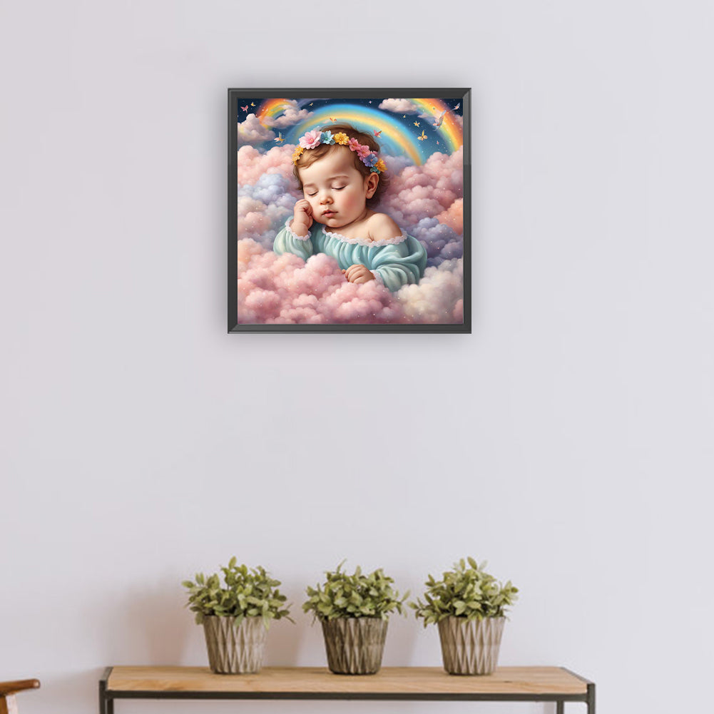 Sleeping Angel Child - Full Round Drill Diamond Painting 30*30CM