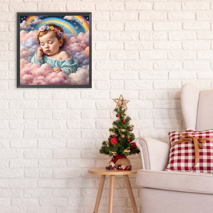 Sleeping Angel Child - Full Round Drill Diamond Painting 30*30CM