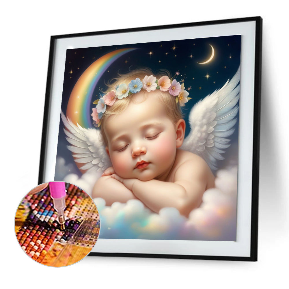 Sleeping Angel Child - Full Round Drill Diamond Painting 30*30CM