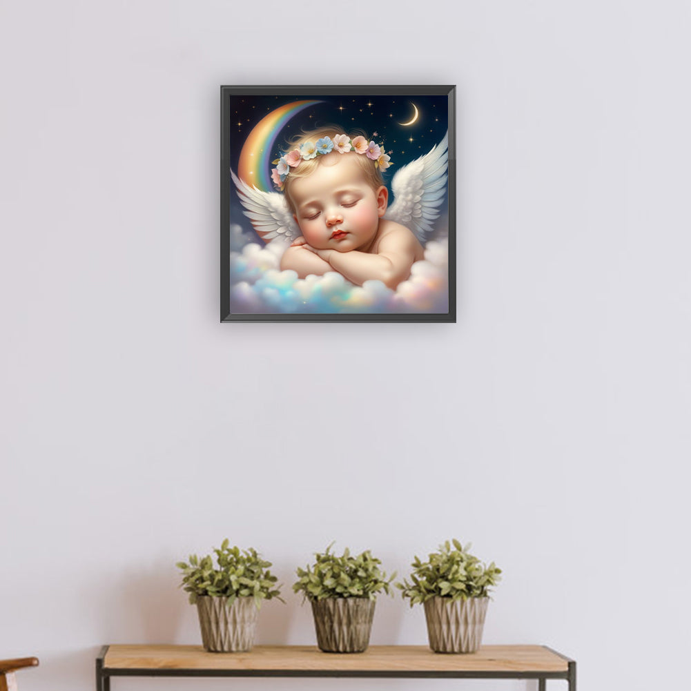 Sleeping Angel Child - Full Round Drill Diamond Painting 30*30CM