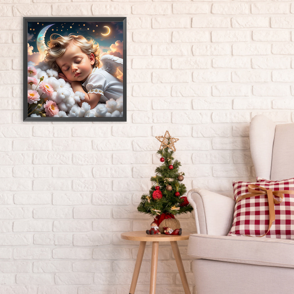 Sleeping Angel Child - Full Round Drill Diamond Painting 30*30CM