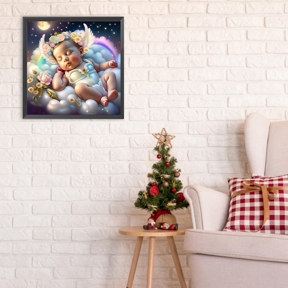 Sleeping Angel Child - Full Round Drill Diamond Painting 30*30CM