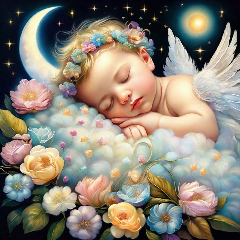 Sleeping Angel Child - Full Round Drill Diamond Painting 30*30CM