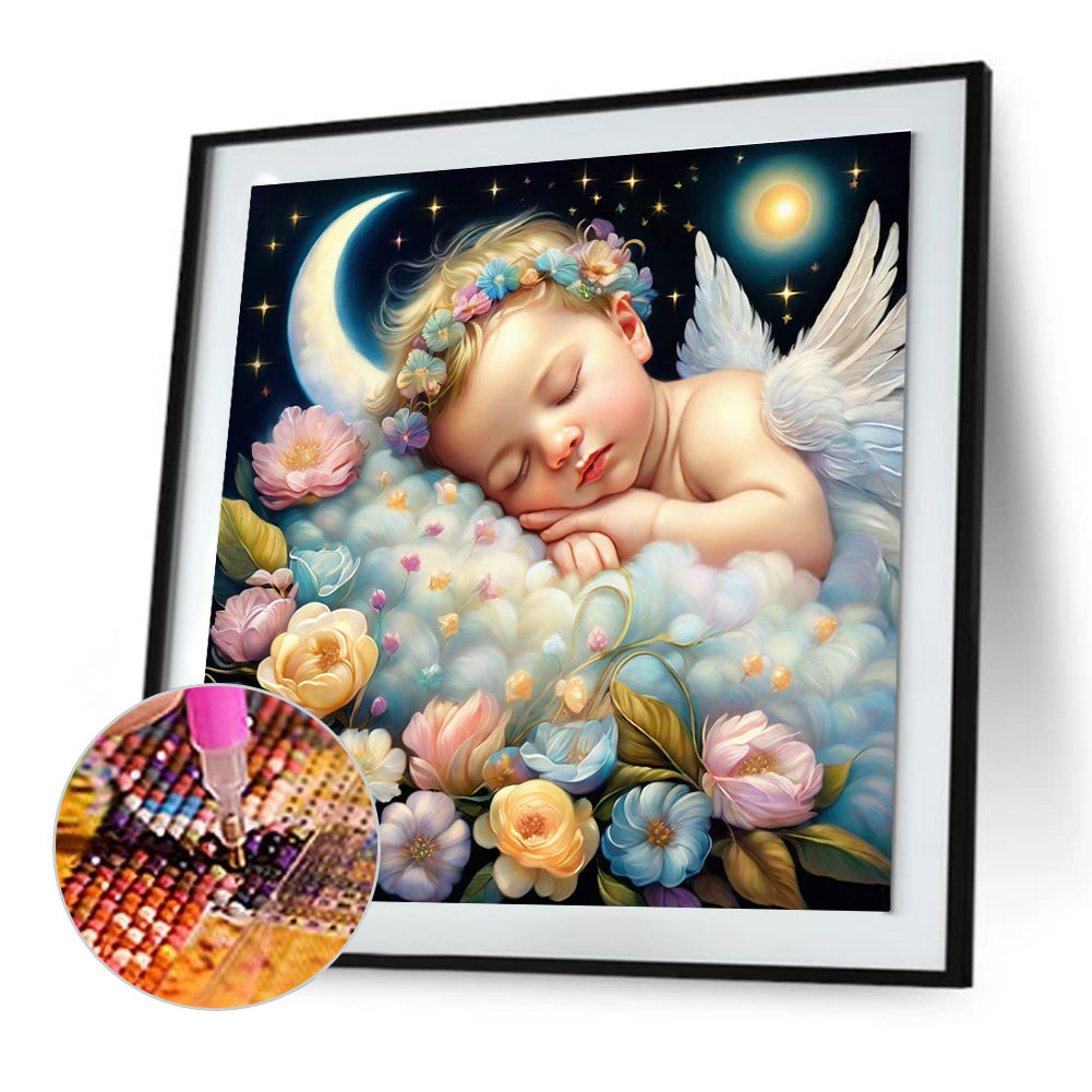 Sleeping Angel Child - Full Round Drill Diamond Painting 30*30CM