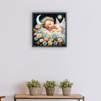 Sleeping Angel Child - Full Round Drill Diamond Painting 30*30CM