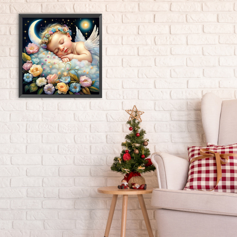 Sleeping Angel Child - Full Round Drill Diamond Painting 30*30CM