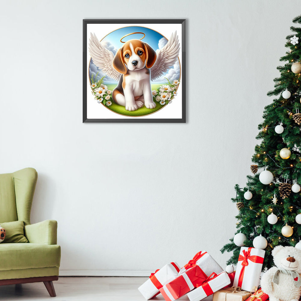 Angel Puppy - Full Round Drill Diamond Painting 40*40CM