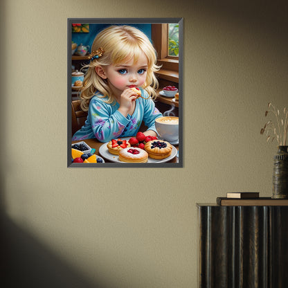 Little Girl Holding Animals - Full Square Drill Diamond Painting 30*40CM