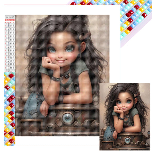 Cool Girl - Full Square Drill Diamond Painting 30*40CM