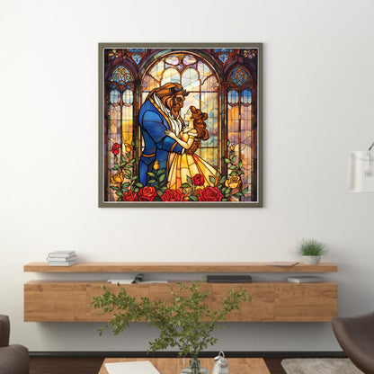 Beauty And The Beast - 14CT Stamped Cross Stitch 50*50CM