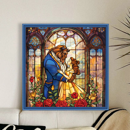 Beauty And The Beast - 14CT Stamped Cross Stitch 50*50CM