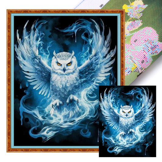 Blue Owl - 11CT Stamped Cross Stitch 40*50CM