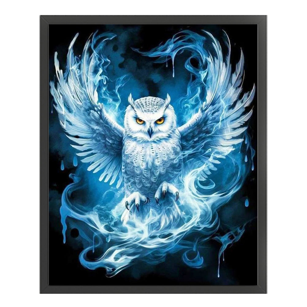 Blue Owl - 11CT Stamped Cross Stitch 40*50CM