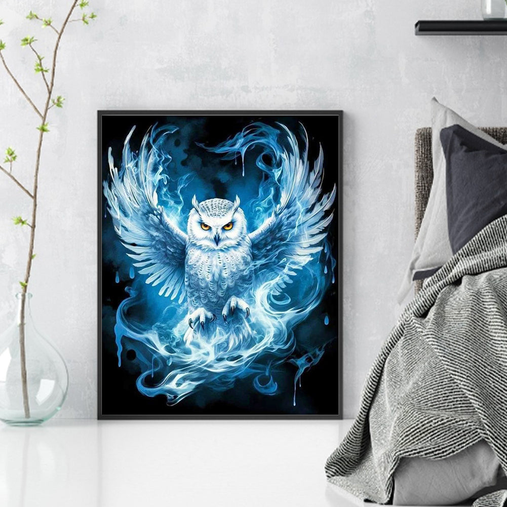 Blue Owl - 11CT Stamped Cross Stitch 40*50CM
