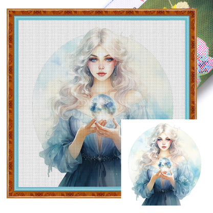 Girl - 11CT Stamped Cross Stitch 50*50CM