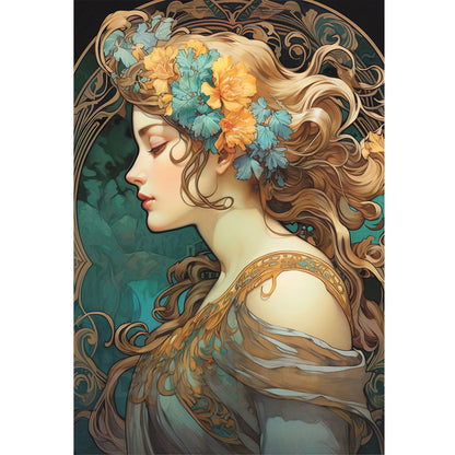 Classical Woman - 11CT Stamped Cross Stitch 40*60CM
