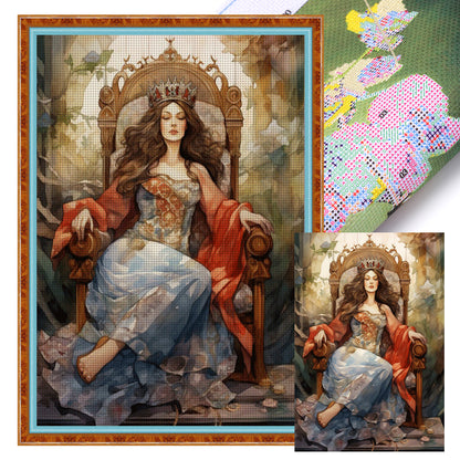 Classical Woman - 11CT Stamped Cross Stitch 50*70CM
